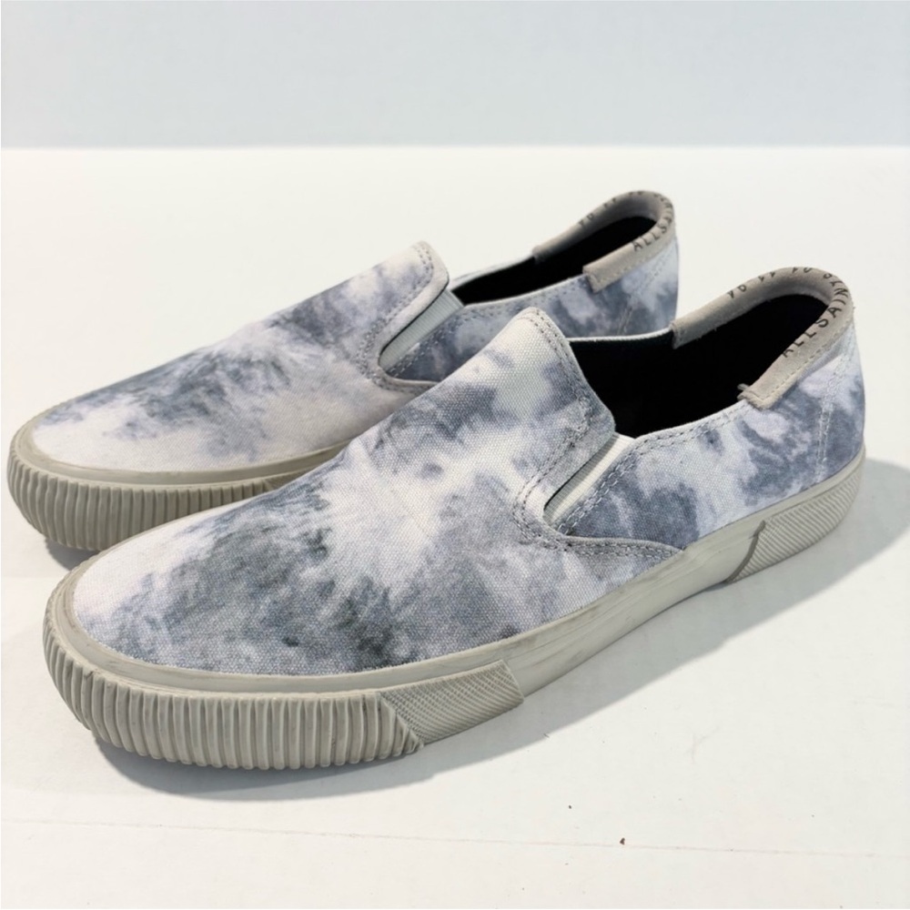 All Saints Manny Slip On Sneaker Blue Tie Dye
Print, Men's Size 9 (EU 42)